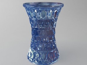 blue glass stool 3D Модель