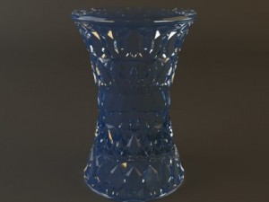 blue glass stool 3D मॉडल