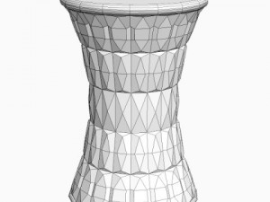 blue glass stool 3D मॉडल
