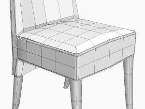 high back side chair 3D Model