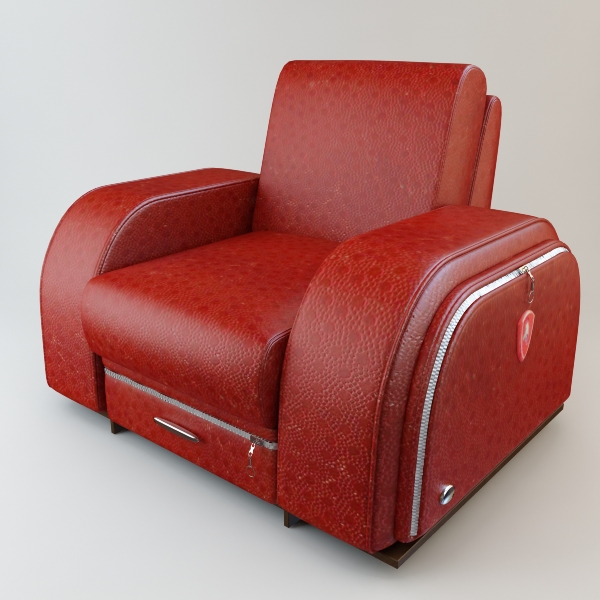 armchair Model 3D .c4d .max .obj .3ds .fbx .stl .blend
