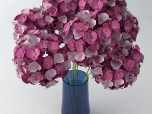 bouquet dans un vase 2 Modèle 3D