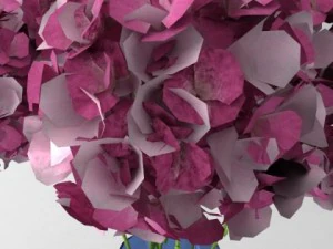 bouquet in vase 2 3D Model