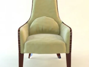 elegant zebrawood armchair 3D Model