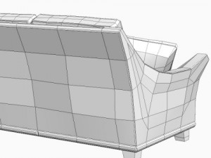 2 seater sofa 3D मॉडल