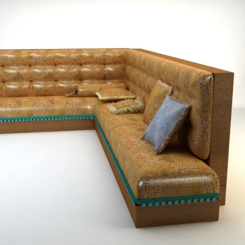 turkish hookah sofa 3Dモデル .c4d .max .obj .3ds .fbx .stl .blend 