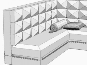 turkish hookah sofa 3Dモデル