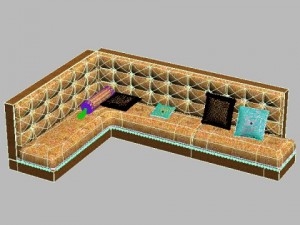 turkish hookah sofa 3Dモデル