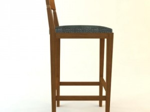wooden bar stool 3D Model