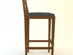 wooden bar stool 3D Model