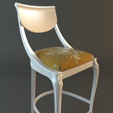 bar stool 3D 模型 .c4d .max .obj .3ds .fbx .stl .blend 
