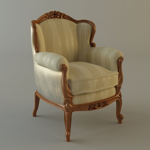 antique armchair 3D in 3DExport