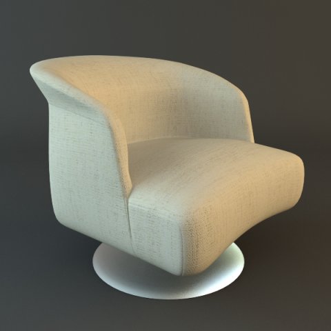 contemporary armchair 3D 模型 .c4d .max .obj .3ds .fbx .stl .blend