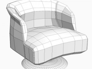 contemporary armchair 3D 模型