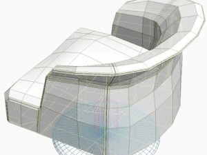 contemporary armchair 3D 模型