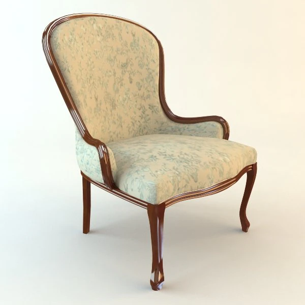 classical antique armchair 3D Model .c4d .max .obj .3ds .fbx .stl .blend 