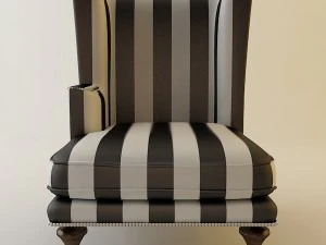 highback zebra chair 3D Model