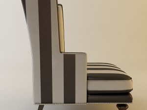 highback zebra chair 3D Model