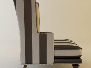 highback zebra chair 3D Model