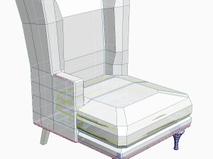 highback zebra chair 3D Model