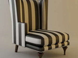 highback zebra chair 3D Model