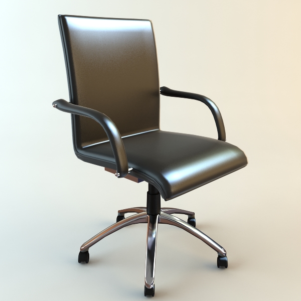 office armchair 3 3D Model .c4d .max .obj .3ds .fbx .stl .blend 
