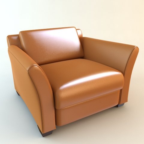leather club chair 3Dモデル .c4d .max .obj .3ds .fbx .stl .blend