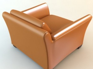 leather club chair 3Dモデル