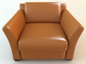 leather club chair 3Dモデル