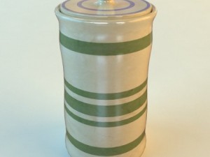 ceramic canister with lid 3Dモデル