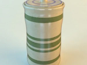 ढक्कन के साथ सिरेमिक कनस्तर 3D मॉडल