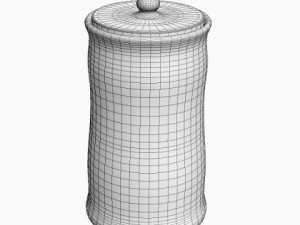 ceramic canister with lid 3D 模型