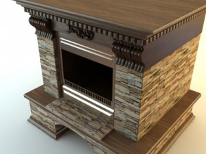 photorealistic fireplace 3D Model