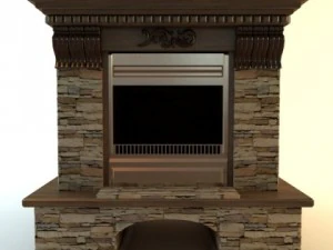 photorealistic fireplace 3D Model