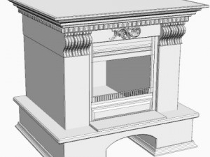 photorealistic fireplace 3D मॉडल