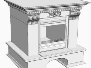 photorealistic fireplace 3D Model