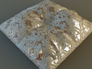 brocade pillow low poly 3D Model
