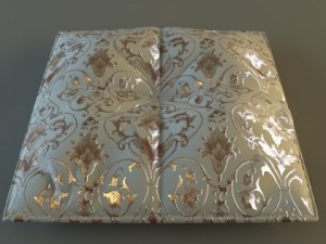 brocade pillow low poly Modello 3D