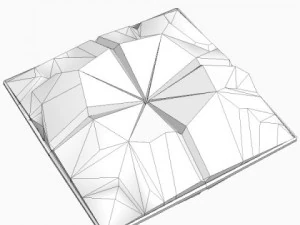 brocade pillow low poly 3D Model