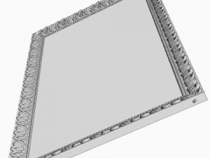 rectangular wall mirror 3D 模型
