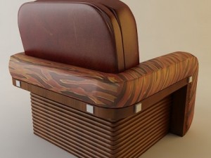 florence collection fire chair 3D 模型