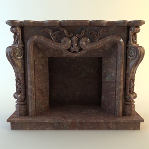 marble fireplace 3D Model .c4d .max .obj .3ds .fbx .stl .blend 