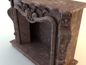 marble fireplace 3D Model