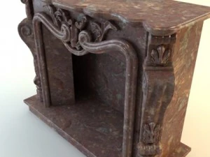 marble fireplace 3D Model