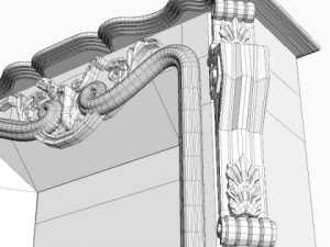 marble fireplace 3D Model