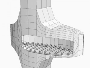 modern fireplace  chimney 3D Model