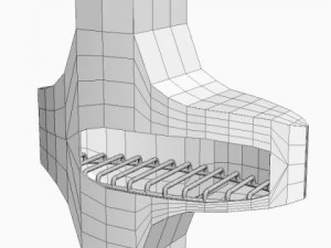 modern fireplace  chimney 3D Model
