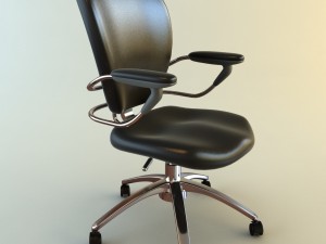 high back office armchair 4 3D Model