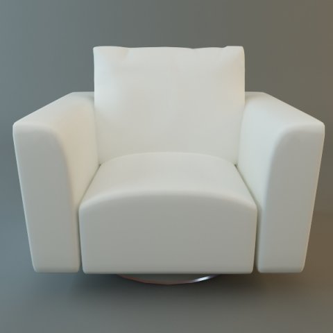 low poly club chair Modèle 3D .c4d .max .obj .3ds .fbx .stl .blend 