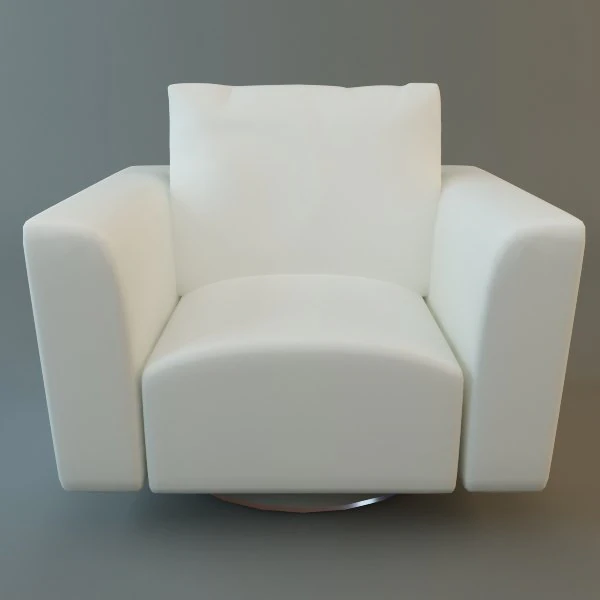 low poly club chair 3D Model .c4d .max .obj .3ds .fbx .stl .blend